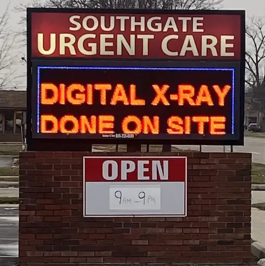 Southgate Urgent Care roadside sign